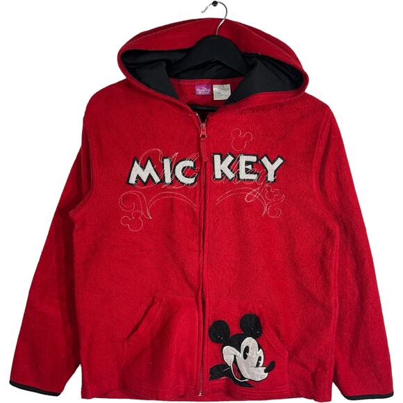 Disney Mickey Mouse Embroidered Full Zip Hoodie - Picture 1 of 7